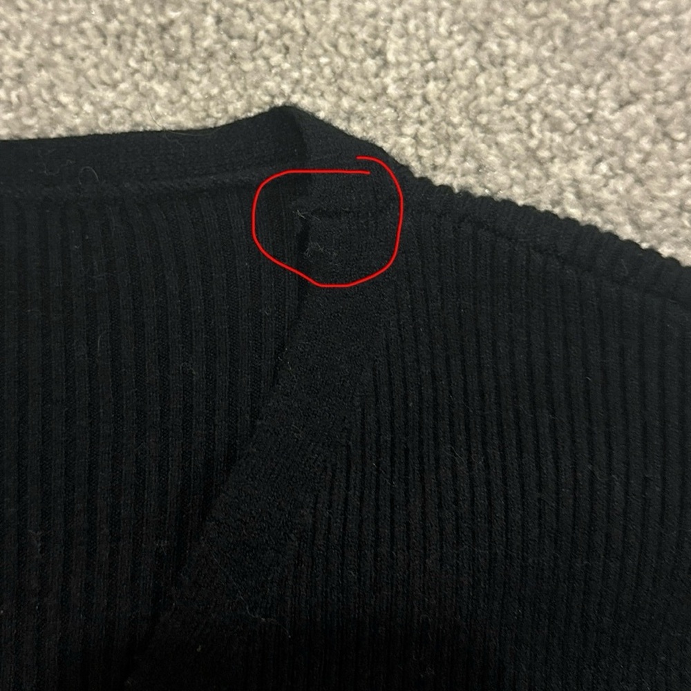 Shein Button Front Rib-Knit Cropped Cardigan - Picture 7 of 7